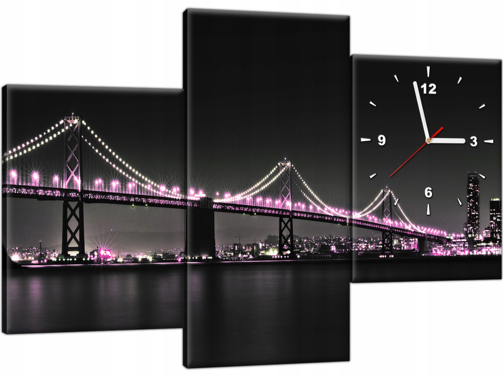 

Obraz z zegarem Most Rzeka 90x60 San Francisco