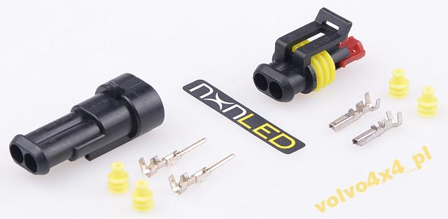 

Konektor Złącze Hermetyczne 2 Pin do Lampa Halogen