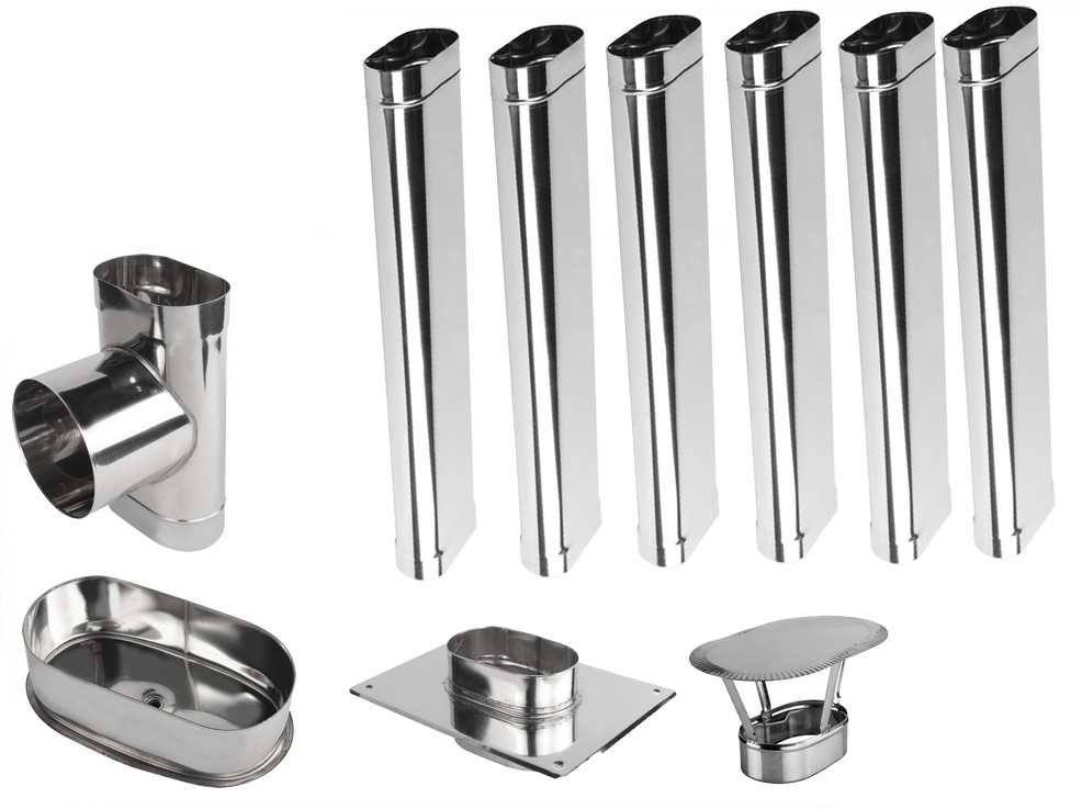 

Zestaw Wkład Kominowy Owalny Żar Fi 120/250 6,4m