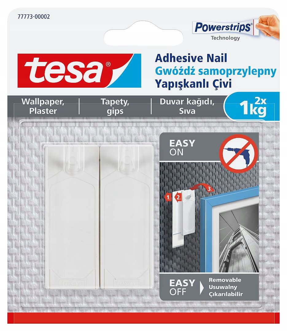 

Gwóźdź samoprzylepny tesa tynk i tapeta 2x1kg