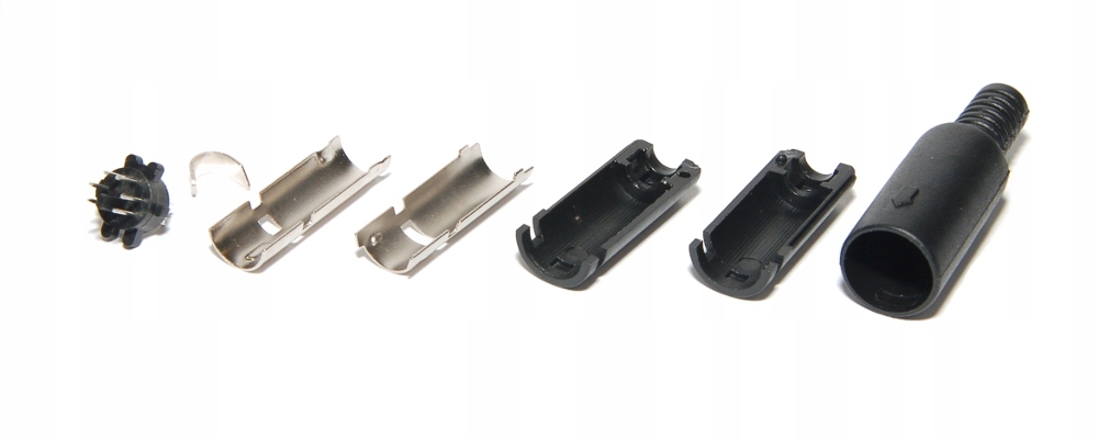 Wtyk minidin Mini-Din 6pin lutowany na przewód Model 6 PIN