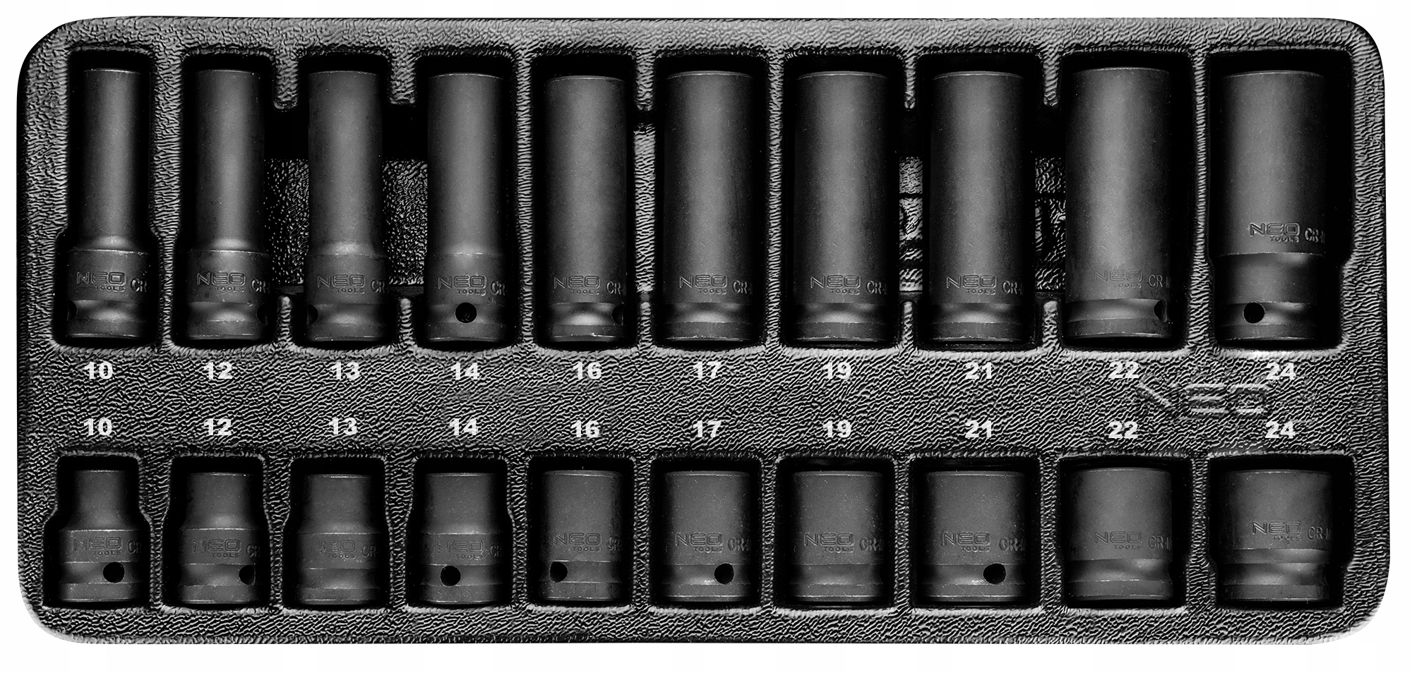 84-241/TPX Neo Tools Príklepové Nástavce 1/2 10-24 MM Sada 20 Kusov