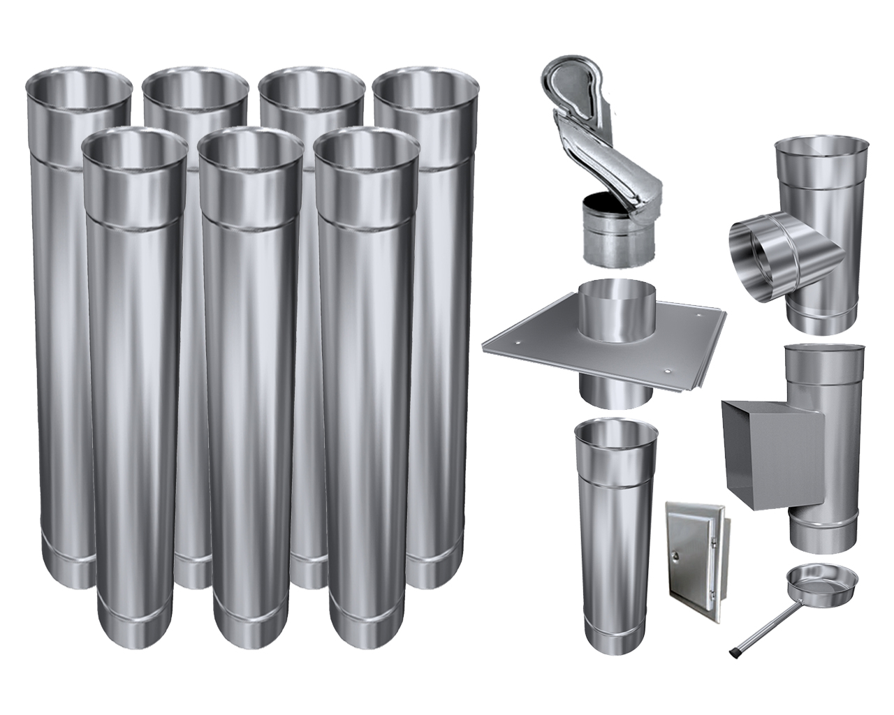 WKŁAD KOMINOWY 1 mm Kwaso-Żaroodporny OKRĄGŁY Fi 140 / 8 m mb