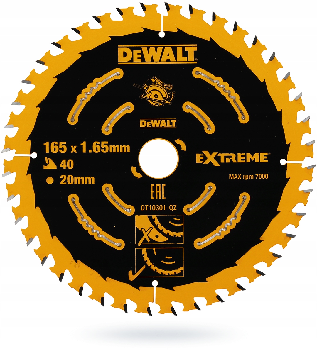 

tarcza do drewna 165mm 40z DeWALT Extreme DT10301