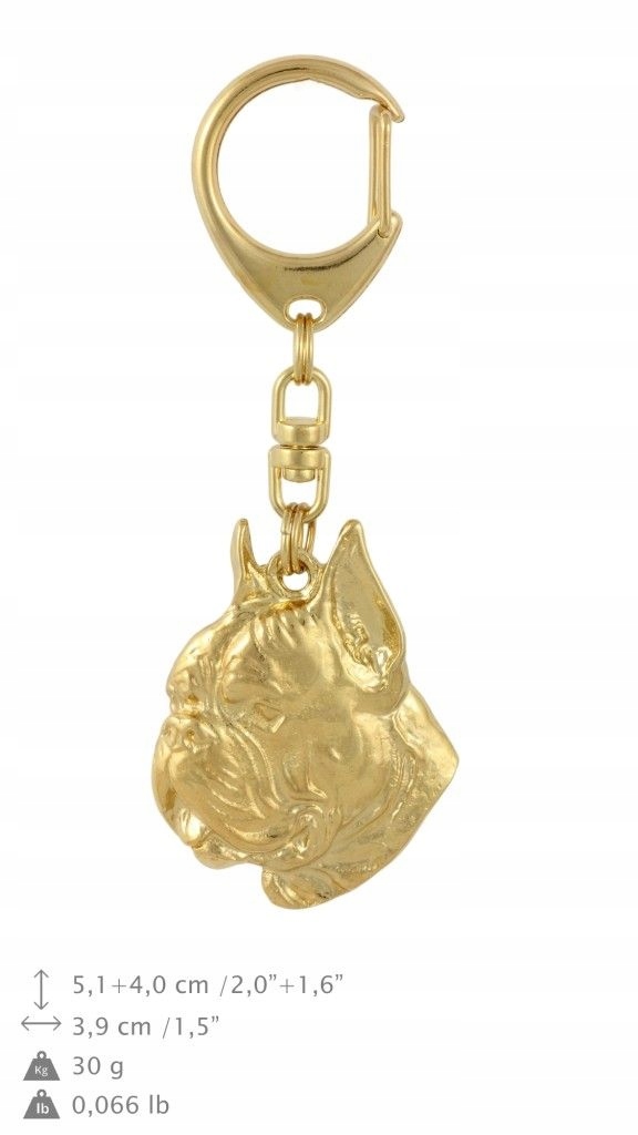 

Bokser Pozłacany brelok do kluczy Breloczek