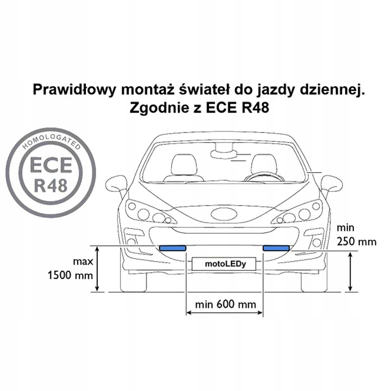 elastyczne światła dzienne DRL + kierunki ED 20+6W Numer katalogowy części F615