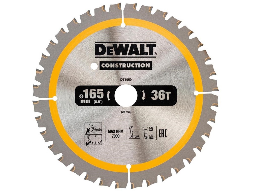 

DeWALT tarcza piła do drewna 165mm 20mm 36z DT1950