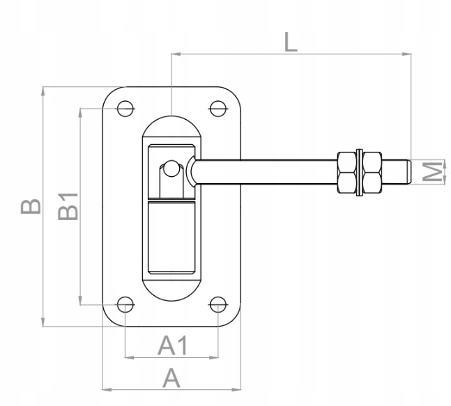 ZAWIAS REGULOWANY Z SZYLDEM PRZYKRĘCANY BRAMY M18 Kod producenta WDB