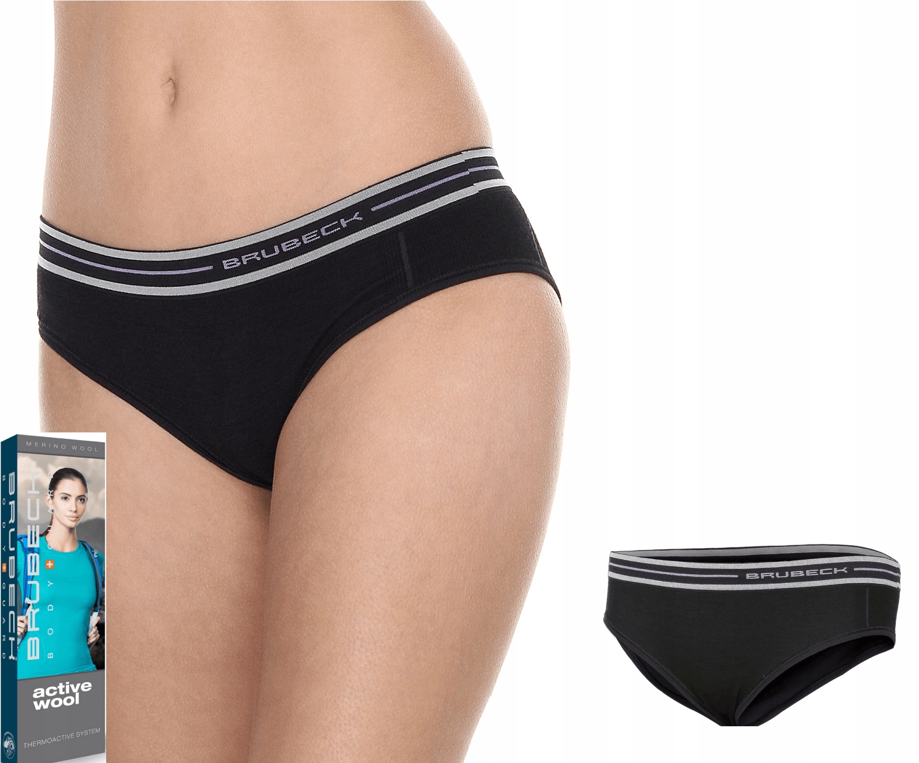 

Majtki Hipster Wool Brubeck HI10190 Czarny r.S