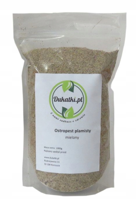 

Ostropest plamisty mielony Świeży 1000g Dukatki