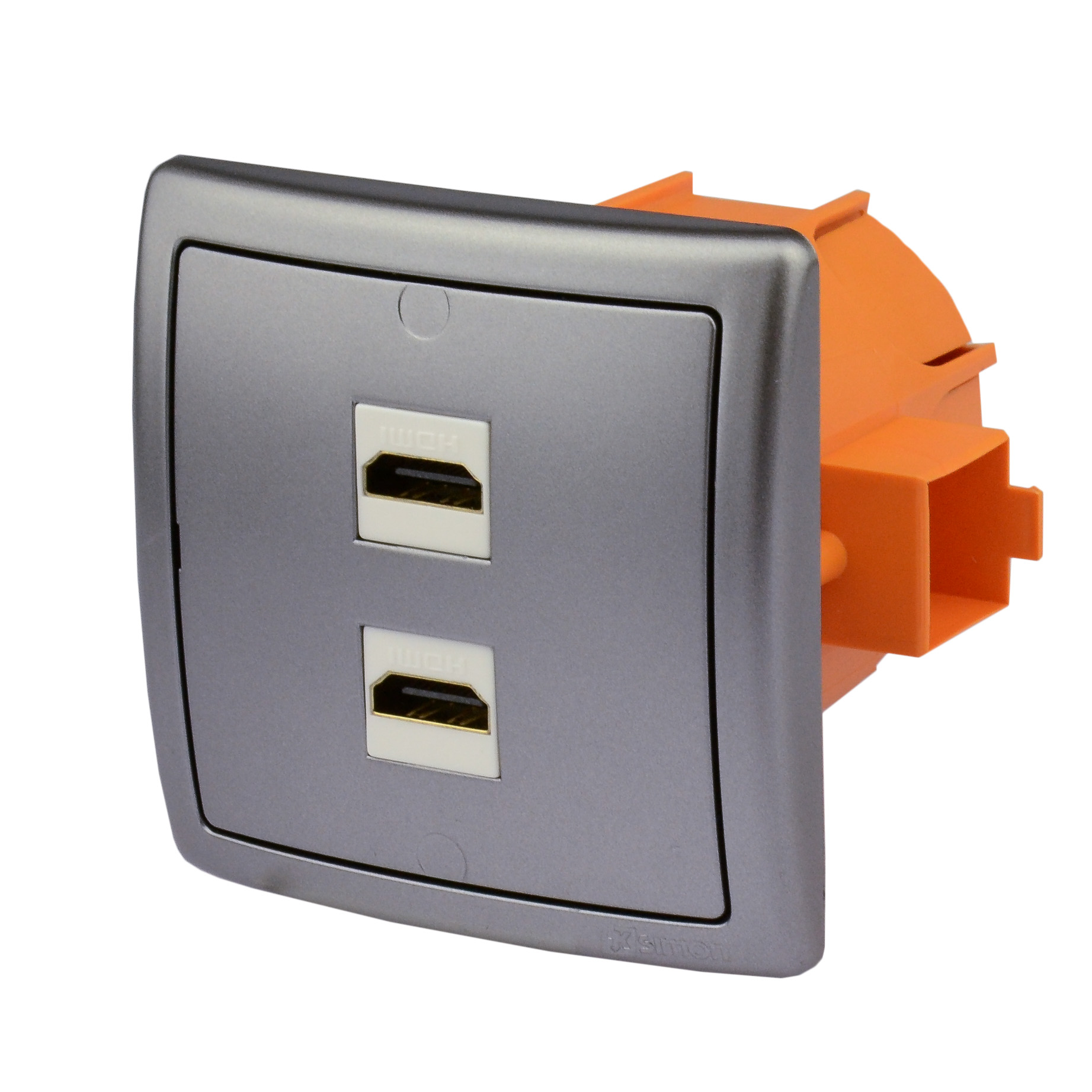 2× Gniazdo HDMI ścienne podtynkowe terminal 2HDMI