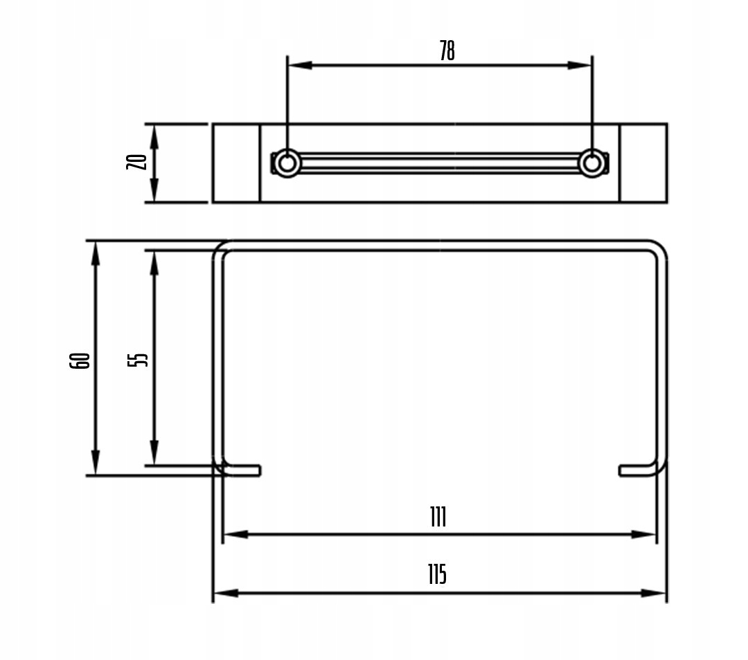 uchwyt mocujący płaski 2szt.  D/UMP 110x55 Dospel  007-0238 — 8