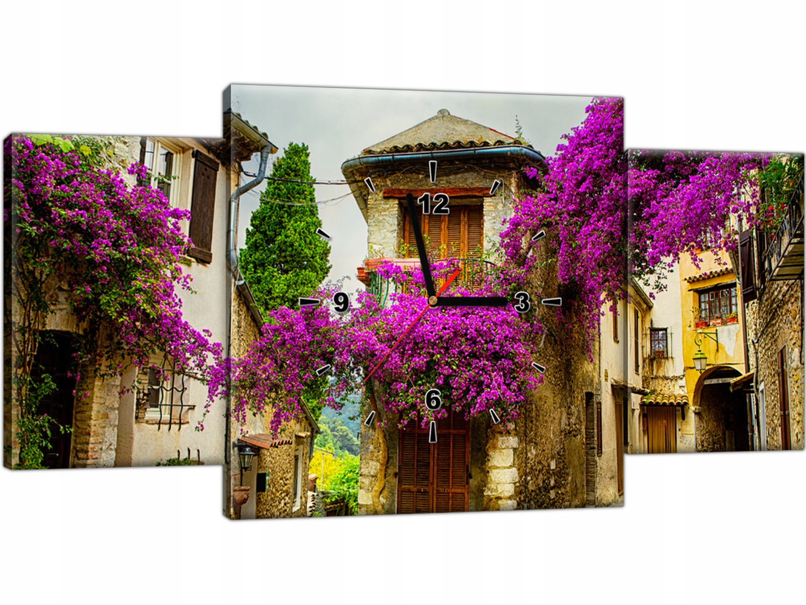 

Zegar na ścianę 80x40 Miasto Prowansja Rynek Obraz