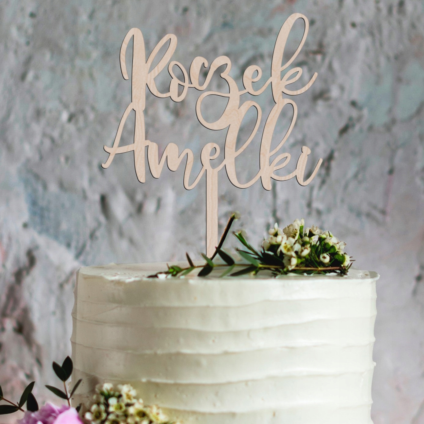 TOPPER NA PIERWSZE URODZINY TORT ROCZEK 1 LITERY Typ toppery