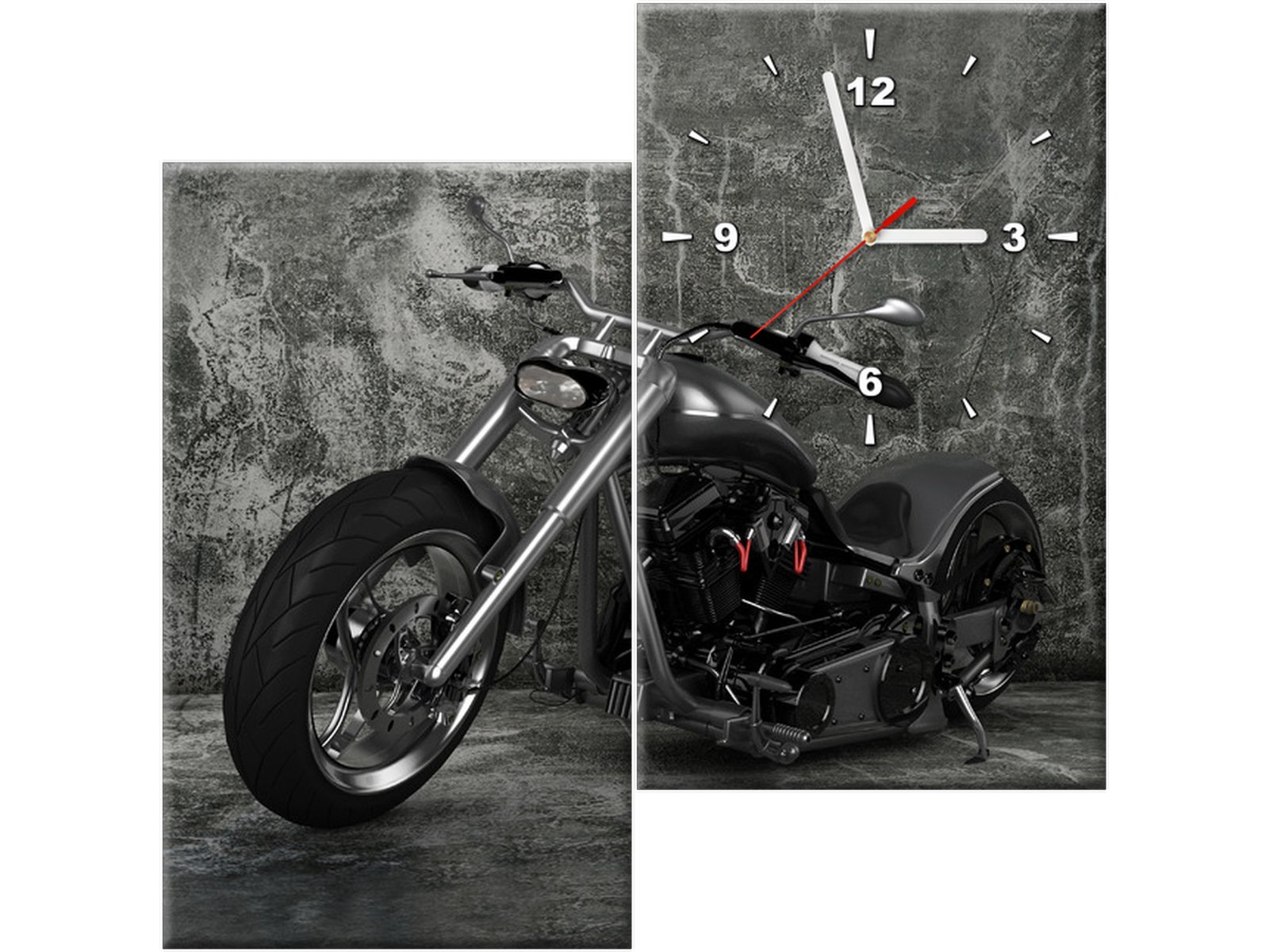 

Zegar ścienny 60x60 Motor Motocykl Obraz zegarem