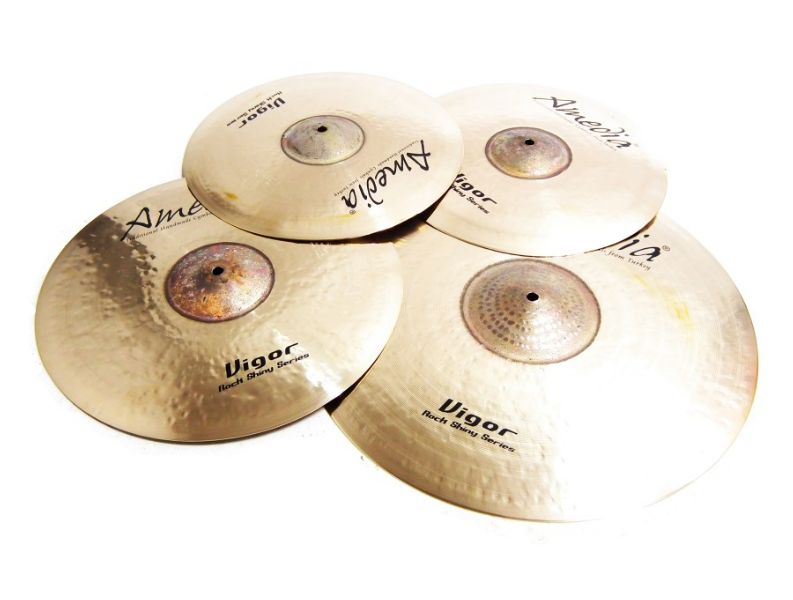 TALERZE PERKUSYJNE AMEDIA VIGOR ROCK SHINY+ SPLASH 8" + PAŁKI+ POKROWIEC