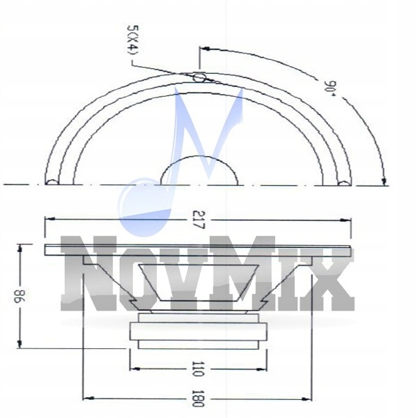 Głośnik niskotonowy 20cm 8 ohm 8 cali C8005-8 Kod producenta C8005-8