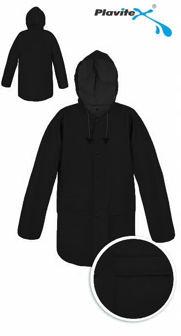 Kurtka Żeglarska Czarna Standard Plavitex roz 52 Płeć mężczyzna