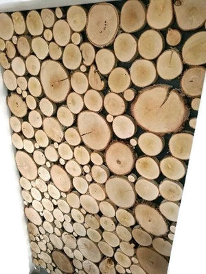 Náplasti na stěny dřevěné kroužky 1m2