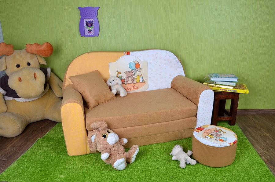 Sofa Kanapa Łóżko Dzieci Rozkładana Happy Place Płeć chłopcy
