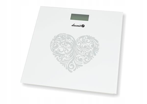 WAGA łazienkowa ŁUCZNIK BS-973W1 szklana biała Marka Łucznik