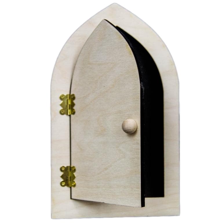 Mini drzwi dla wróżki elfów sklejka decoupage door