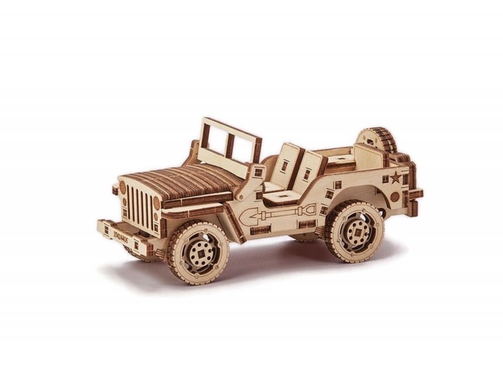

Zabawki dla dzieci Drewniany jeep do złożenia 14+