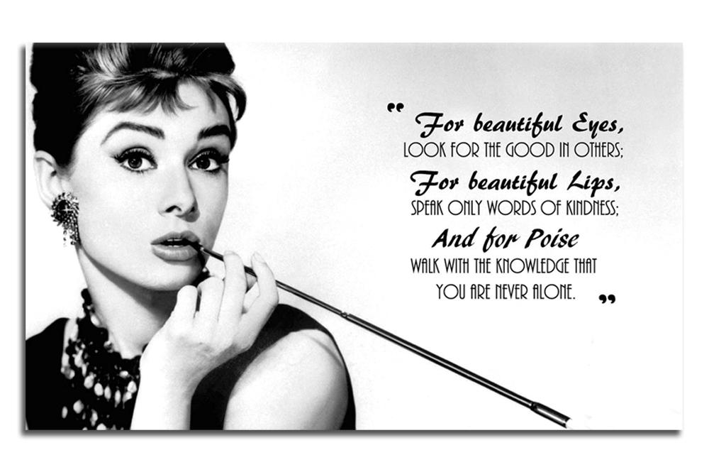 AUDREY HEPBURN Obraz Reprodukcja Płótno Canvas