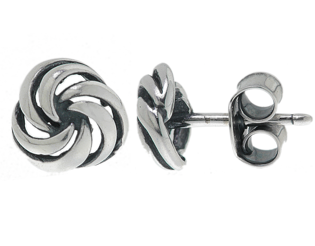 

Srebrne Kolczyki Zakręcone Modne 8mm Srebro 925