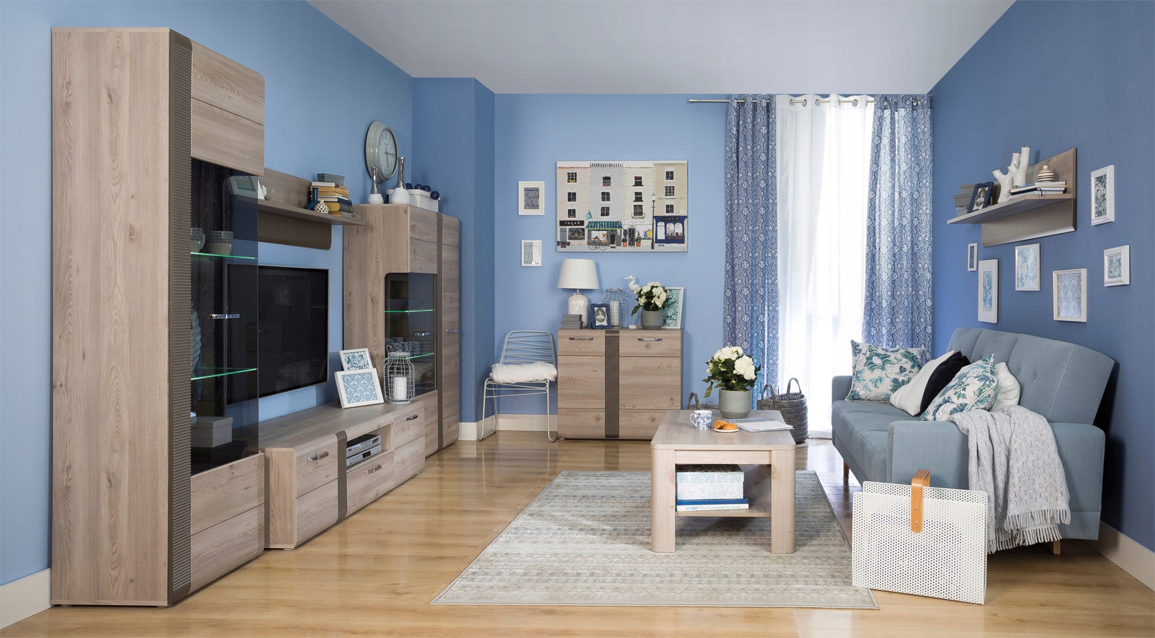 Stół rozkładany dwa wkłady LOCARNO EST45-D46 Szerokość mebla 90 cm