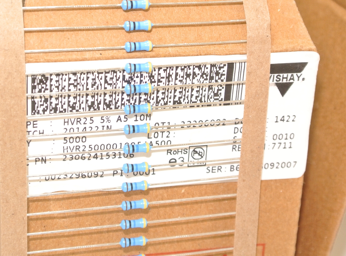 

10M 0.25W 1600V Vishay HVR25 Rezystor [5szt] #A494