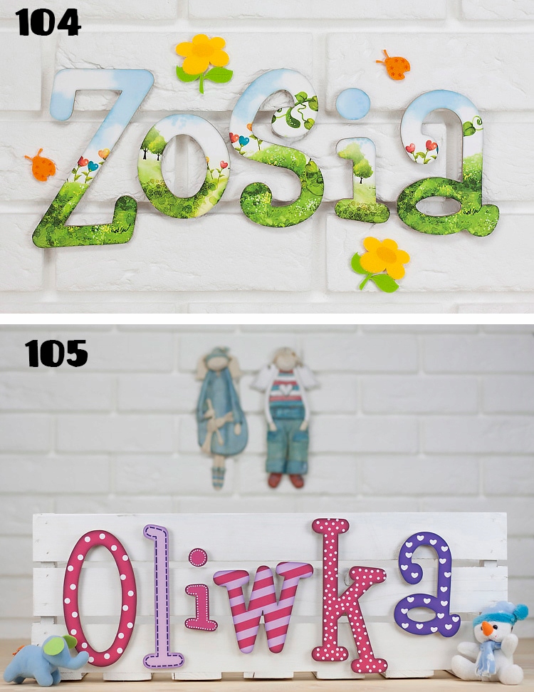 LITERKI NA ŚCIANĘ 3D imię napis 20 cm DEKORACJA Bohater Inny