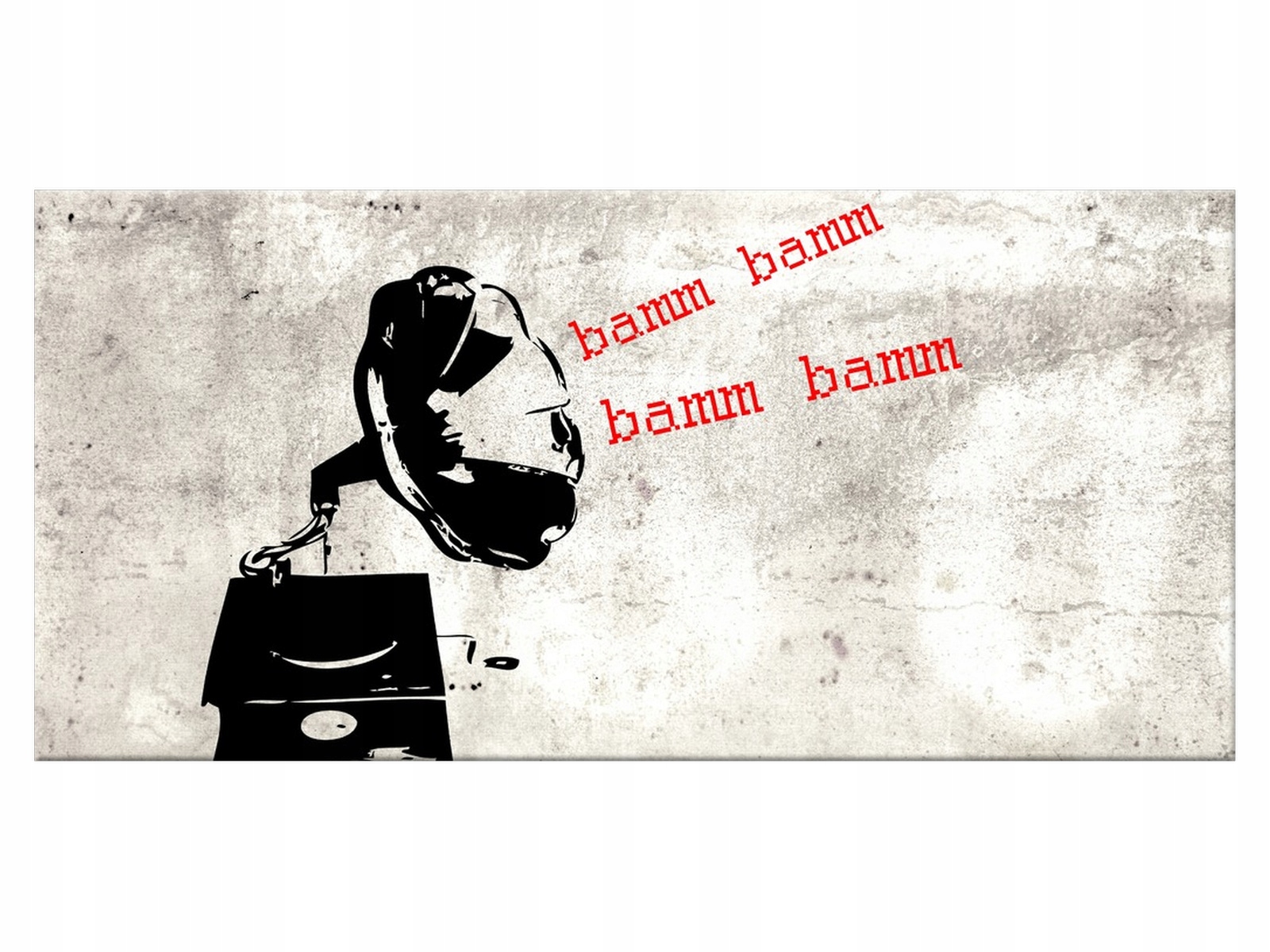 

Obraz na płótnie Muzyka Bamm bamm 115x55 Gramofon