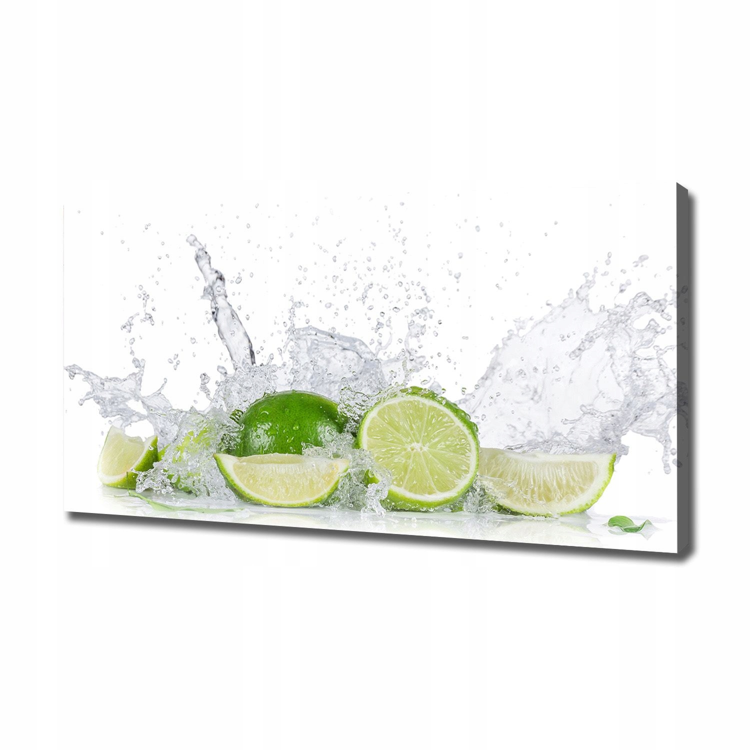 

Foto obraz na płótnie Limonki i woda 120x60 cm