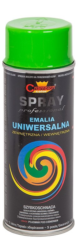 CHAMPION FARBA LAKIER ZIELONY JASNY RAL 6018 SPRAY 400 ML