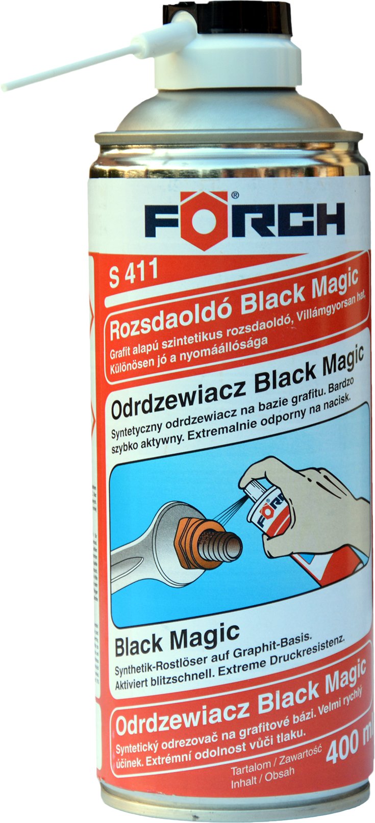 Odrdzewiacz Forch Black Magic z dozownikiem 400 ml