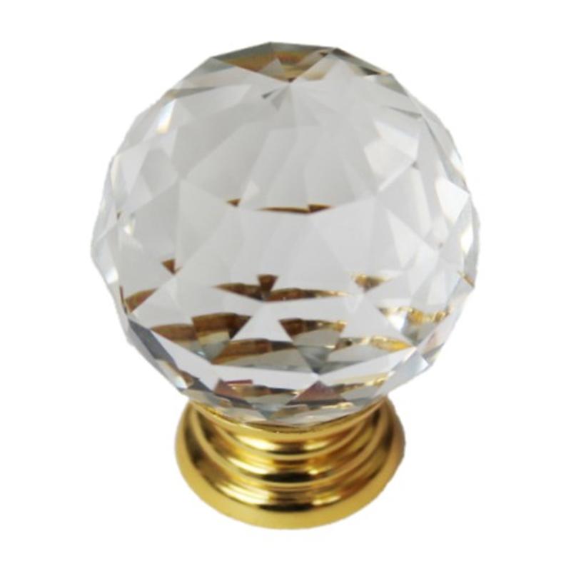 

Gałka Meblowa Kryształowa Gold 30 MM GKS003 Amix
