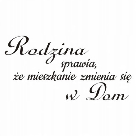 

Napis na ścianę naklejka - Rodzina sprawia... 242
