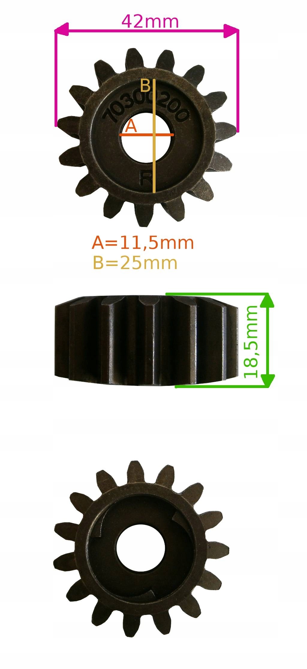 ZĘBATKA NAPĘDU NAC LS48 LS53 1KLIN 70300200 R 15Z EAN (GTIN) 5902490721371