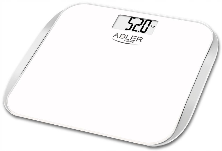 WAGA ŁAZIENKOWA UDŹWIG 180kg LCD BIAŁA ADLER