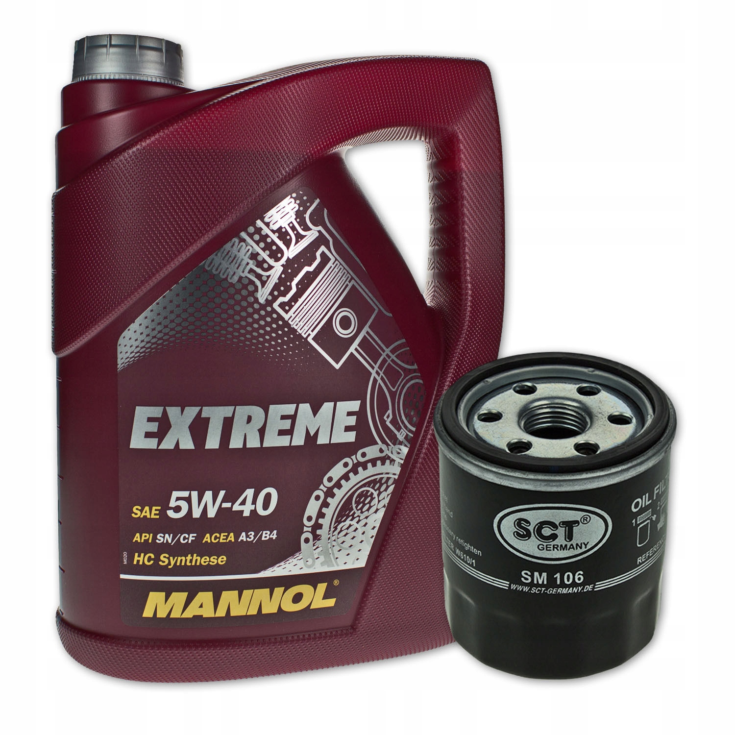 

Olej 5W40 5L+ filtr oleju OP572 SM106