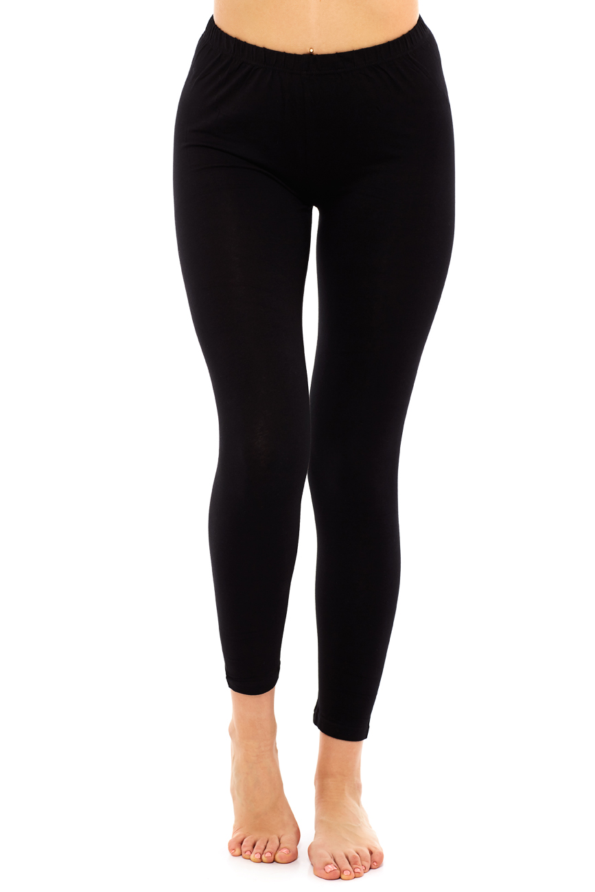 

Czarne Klasyczne Legginsy Getry Leginsy 4XL 5XL
