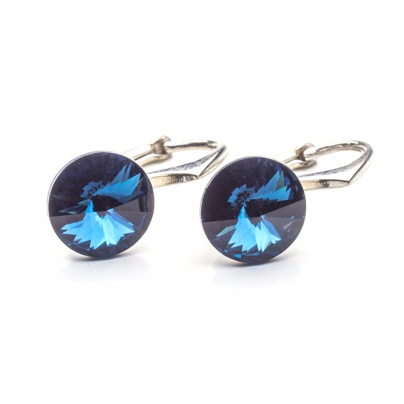 

Srebrne kolczyki 925 z kr. Swarovski Rivoli 8 Mont