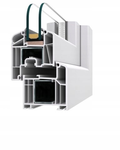 OKNO PCV 80 x 90 / 800 x 900 RU 2 x ZŁOTY DĄB Materiał plastikowe