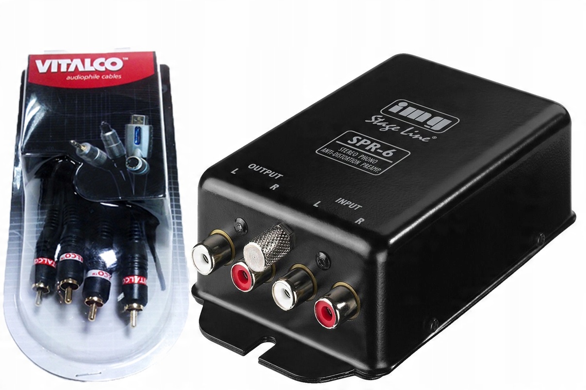 

Przedwzmacniacz Gramofonowy Monacor SPR-6 +kabel!