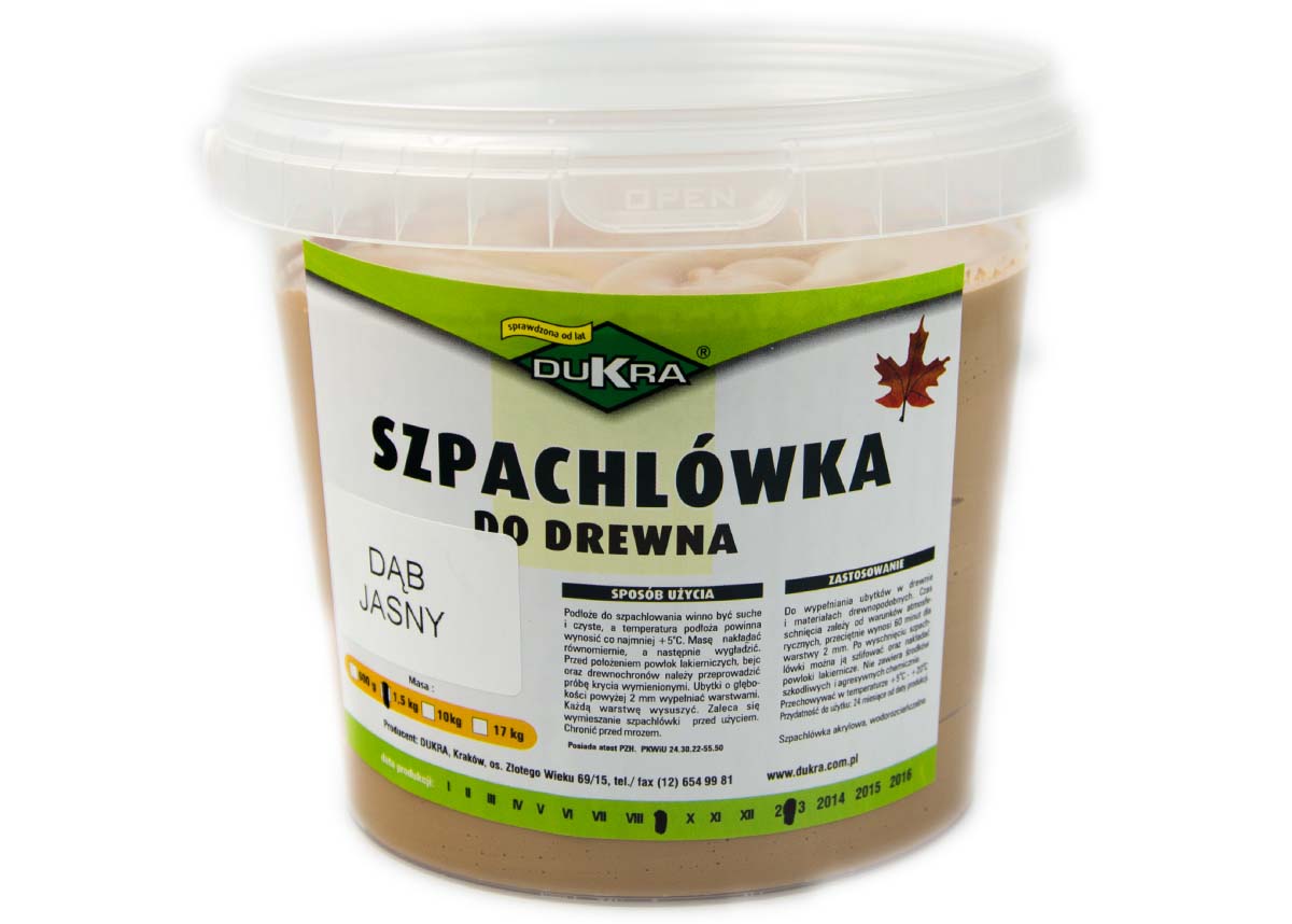 

Szpachlówka Szpachla Do Drewna 1,5kg Dąb Jasny