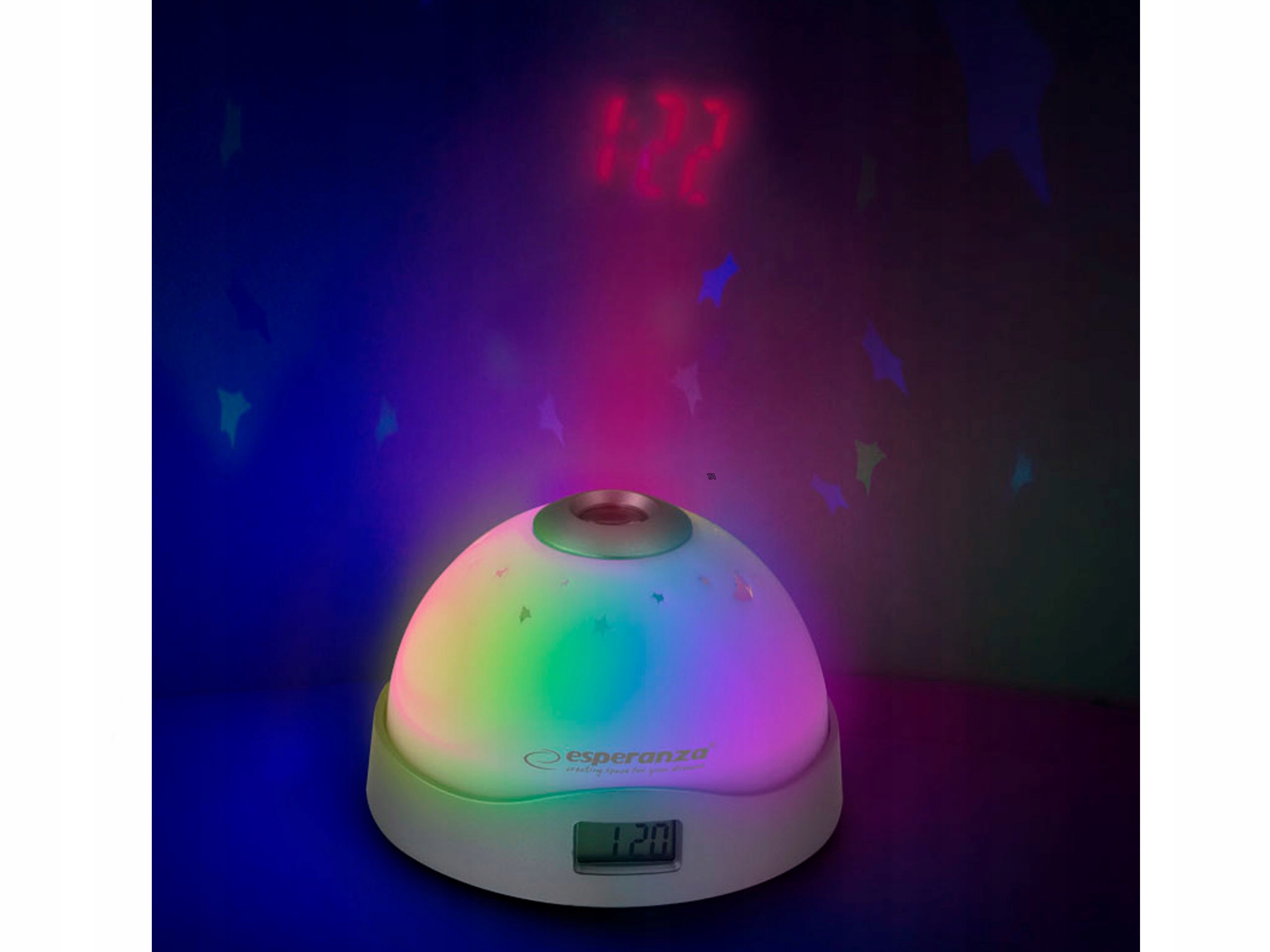 ESPERANZA ZEGAR CASSIOPEIA PROJEKTOR LED BUDZIK Bohater Inny
