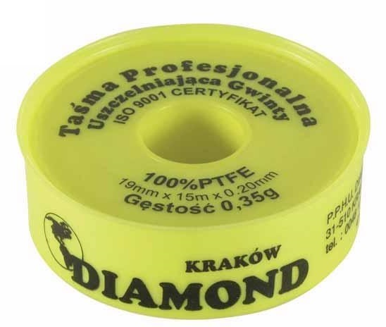 TEFLON TAŚMA USZCZELNIAJĄCA 19 mm x 15m x 0,2 mm