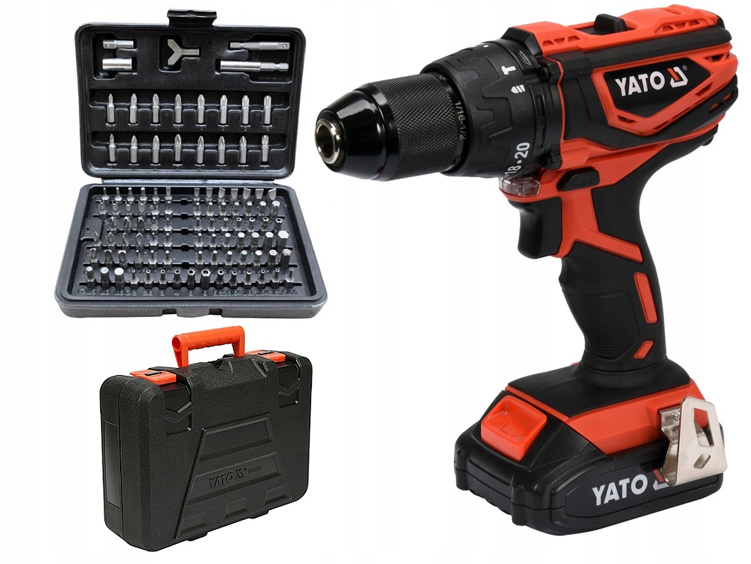 

Yato Wkrętarka Udar. YT-82788 18V Li-ion 2Ah +100