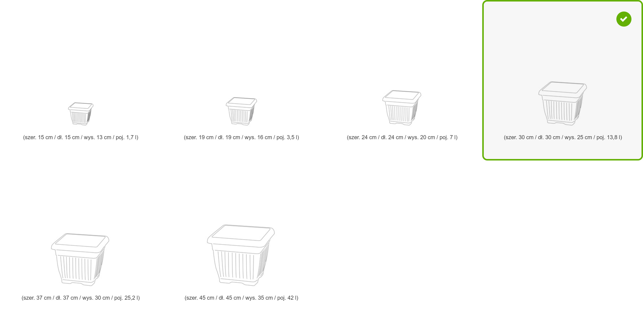 Doniczka kwadratowa Terra DKWT30 | Antracyt — 16